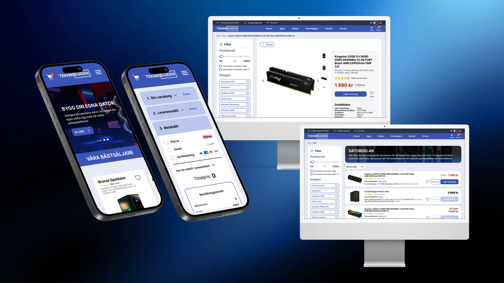 Website design for e-commerce